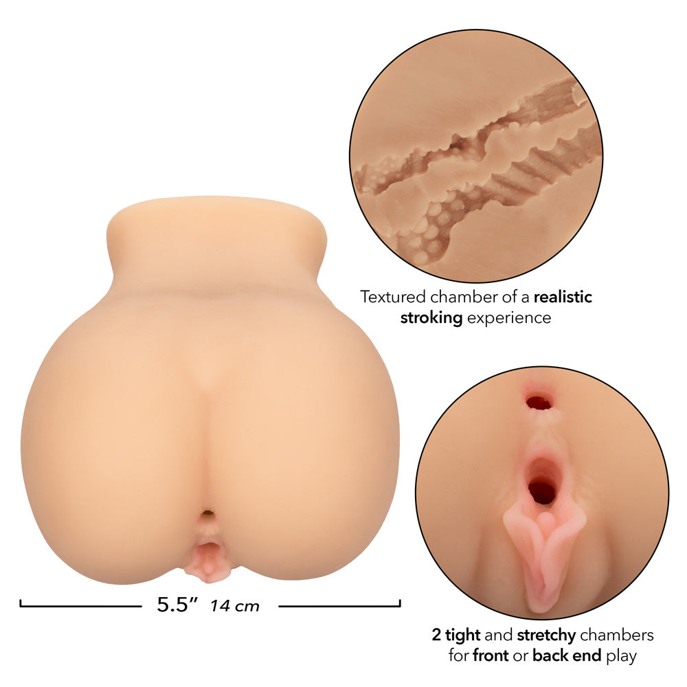 CalExotics The Farmer's Daughter Masturbator – Dual Entry, Multi-Textured, 4.5" x 5.5" x 6"