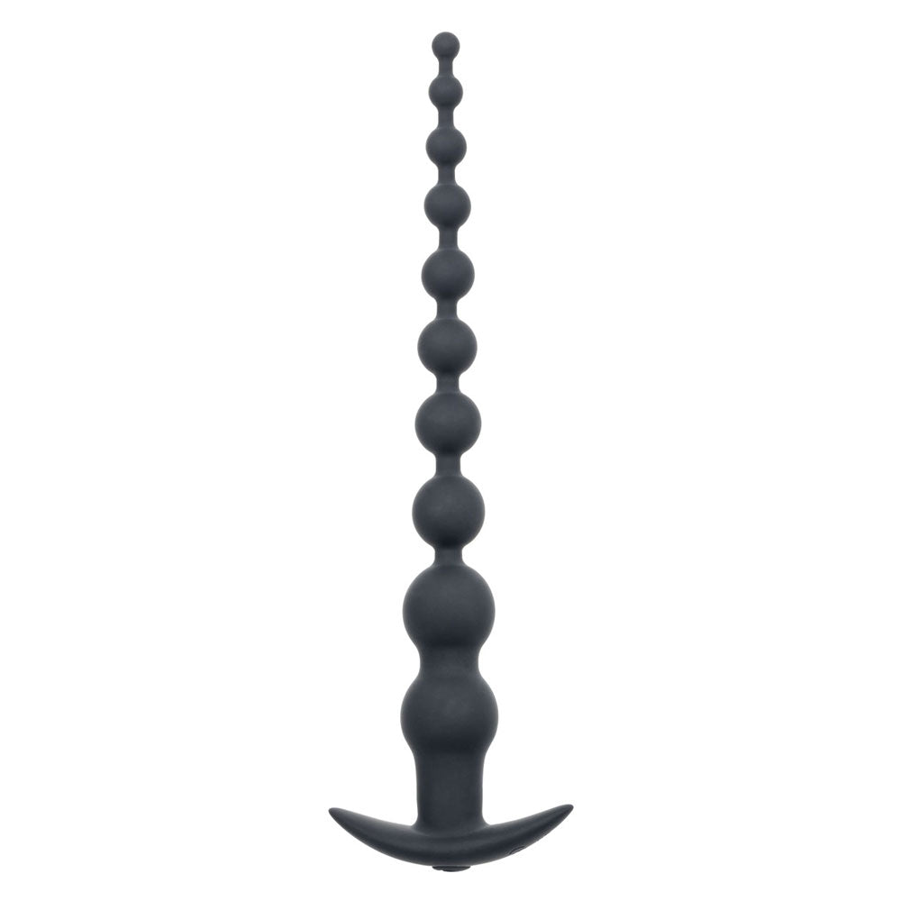 CalExotics Rechargeable X-10 Power Beads – Black – Anal Beads with 10 Vibration Speeds