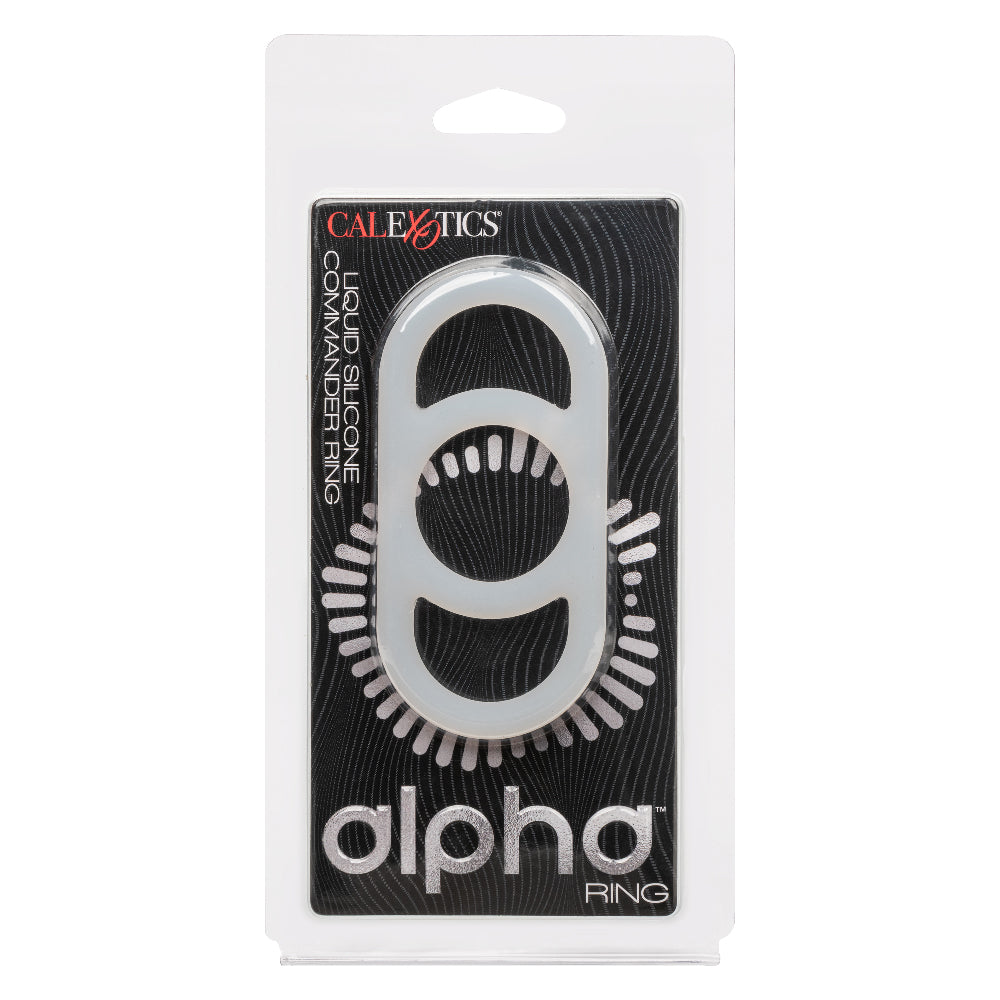 CalExotics Alpha Liquid Silicone Commander Ring – White – Waterproof