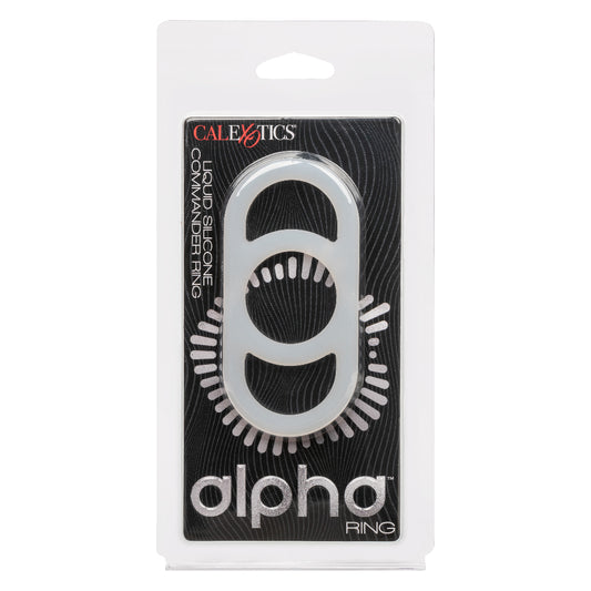 CalExotics Alpha Liquid Silicone Commander Ring – White – Waterproof