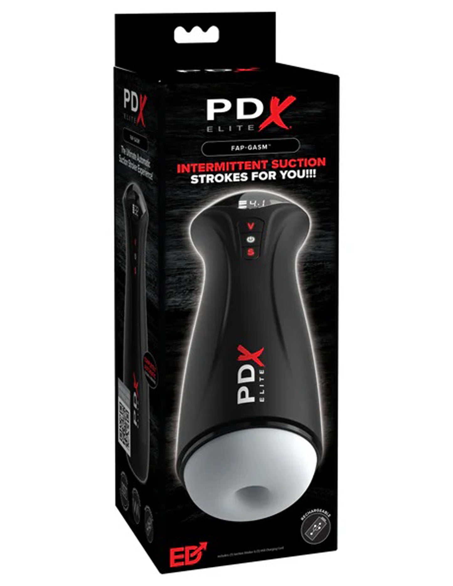 Pipedream PDX ELITE Fap-Gasm Stroker with Intermittent Suction - Clear