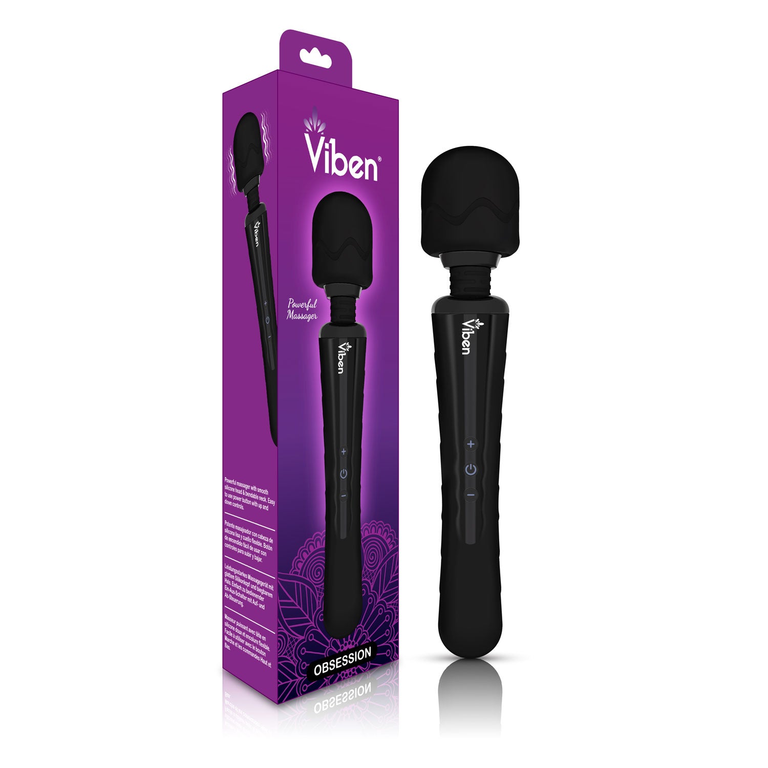 Viben Obsession Wand Massager – Black – Powerful Multi-Function Massager
