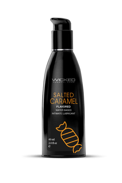 Wicked Aqua Salted Caramel Intimate Lubricant - Water-Based - 2 Fl. Oz.