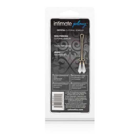 CalExotics Intimate Play Clitoral Jewelry - Clear - Non-Piercing Clip
