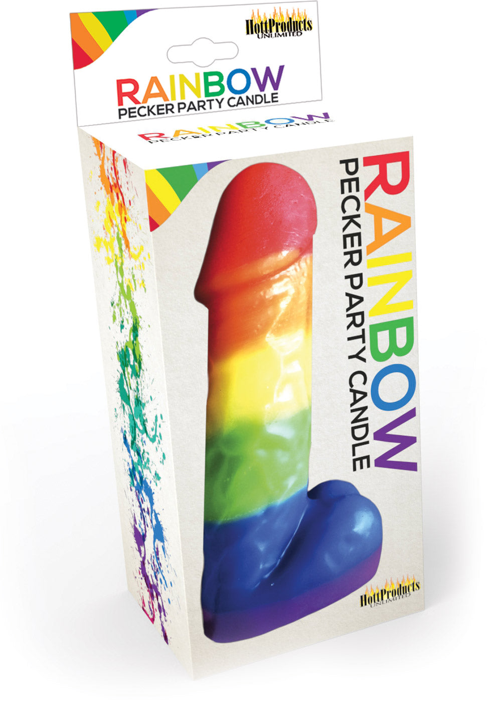 Hott Products Rainbow Pecker Candle – 7 Inches – Colorful Party Decoration