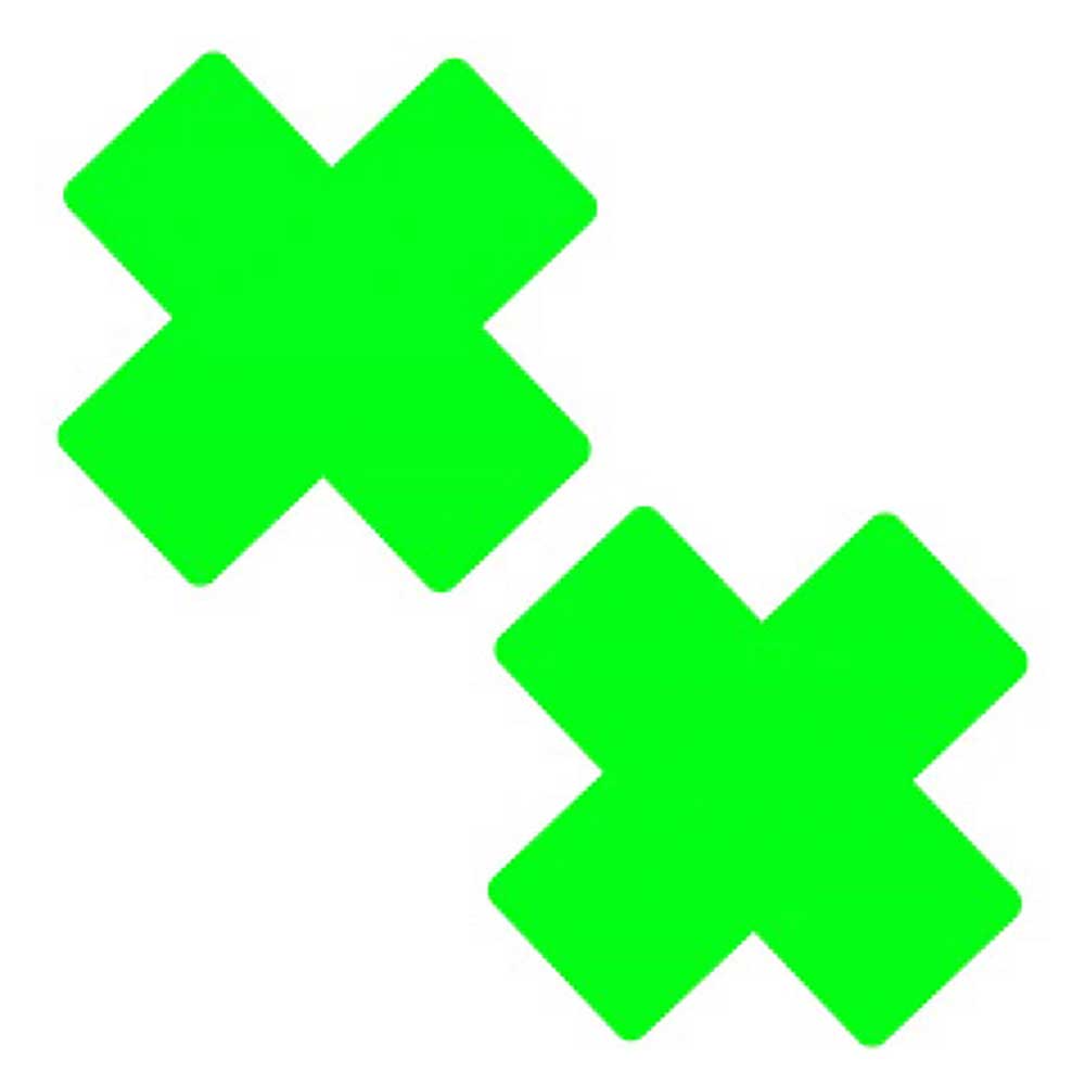 Neva Nude Temperature Reactive Nipple Cover Pasties – Neon Green and Black