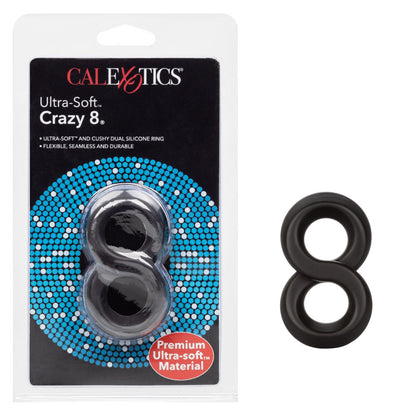 CalExotics Ultra-Soft Crazy 8 Dual Enhancer Ring – Black