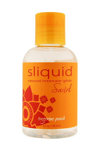 Sliquid Naturals Swirl Tangerine Peach Flavored Water-Based Lubricant – 4.2 Fl. Oz.
