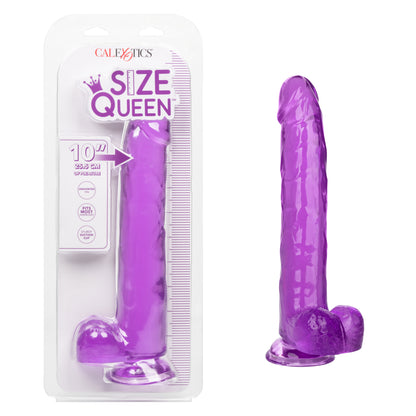 CalExotics Size Queen 10-Inch Dildo - Realistic Purple Design
