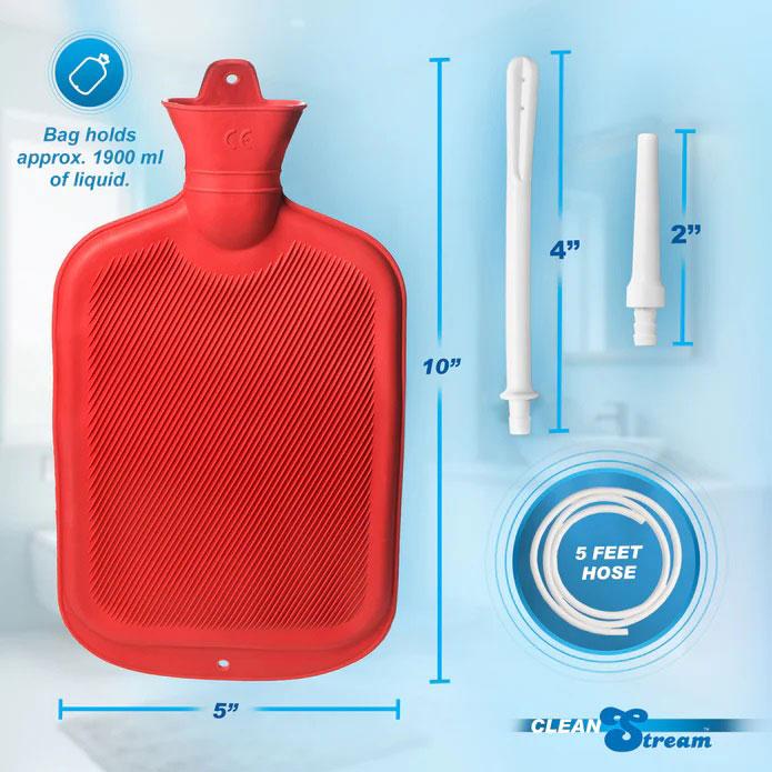 Clean Stream Water Bottle Cleansing Kit – Red