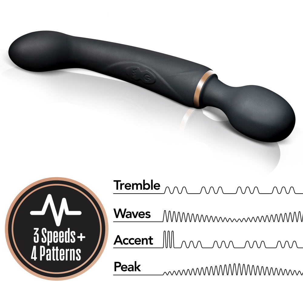 Blush Gia Rechargeable Massager with Dual Functions – Black