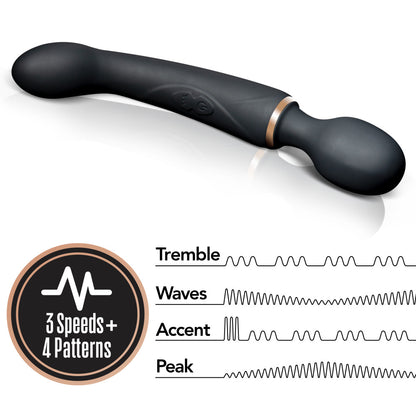 Blush Gia Rechargeable Massager with Dual Functions – Black