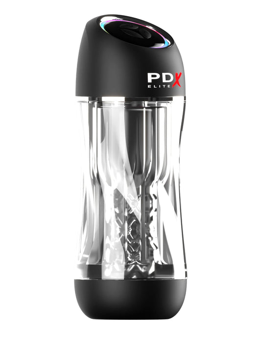 PDX Elite ViewTube Pro Stroker with Intermittent Suction – Black/Clear