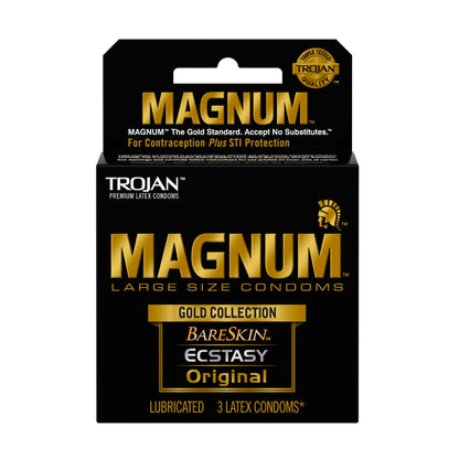 Trojan Magnum Gold Collection Large Size Condoms - 3 Pack