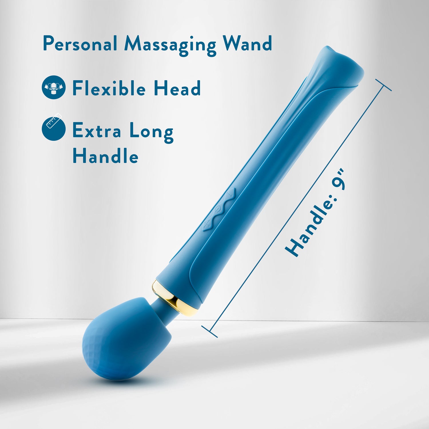 Blush Dianna Massaging Wand with 20 Vibration Patterns – Teal