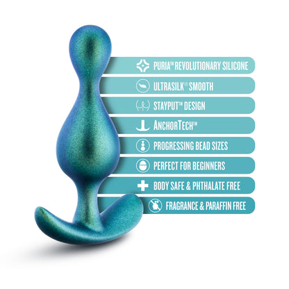 Blush Anal Adventures Matrix Photon Plug – Iridescent Teal – Wearable Anal Toy