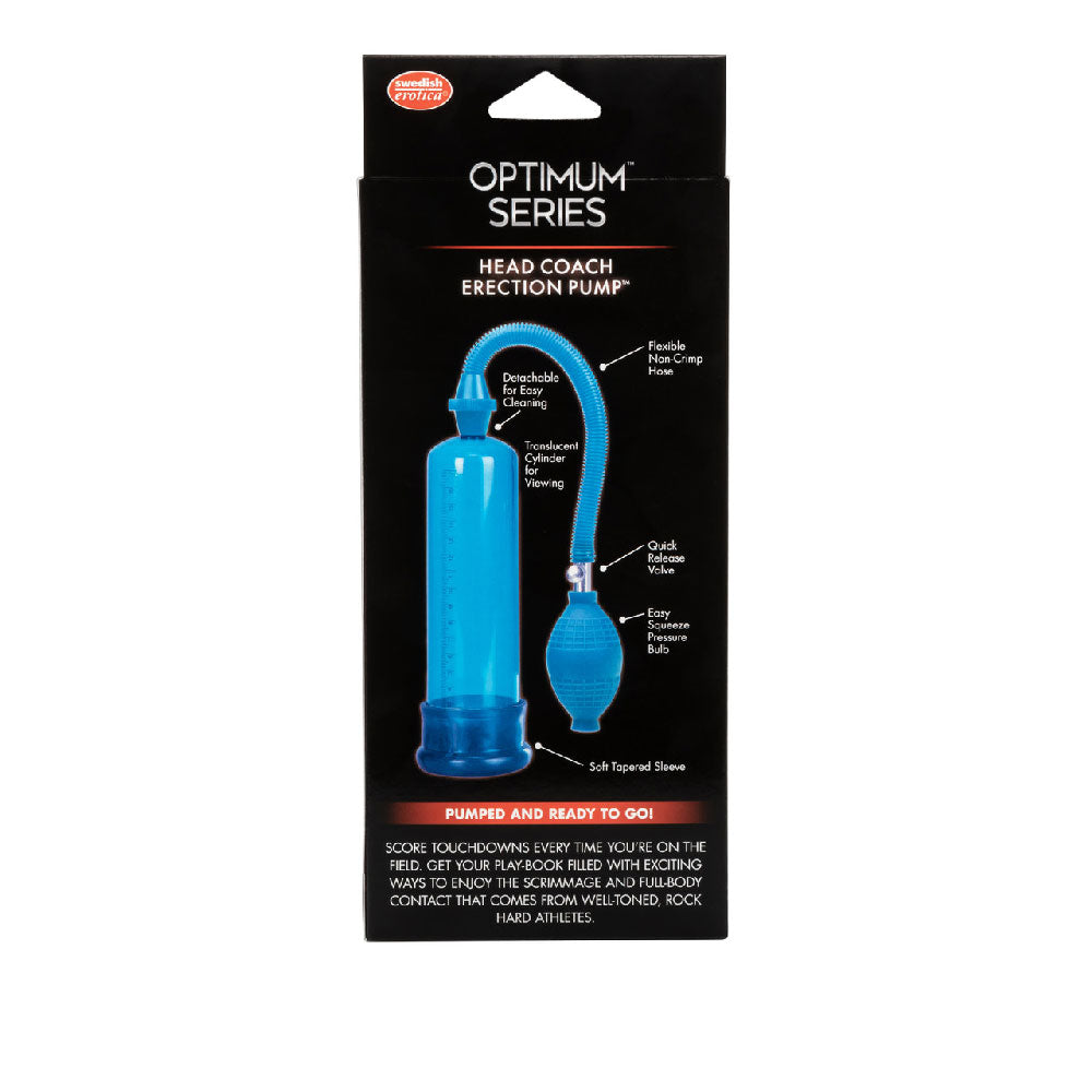 CalExotics Head Coach Erection Pump with Flexible Hose and Soft Sleeve - Blue