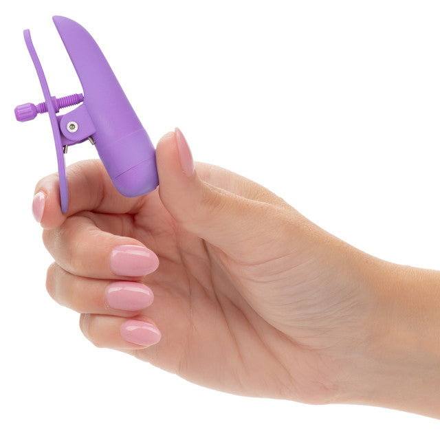 CalExotics Nipplettes Designer Clamps with Wireless Motor - Purple