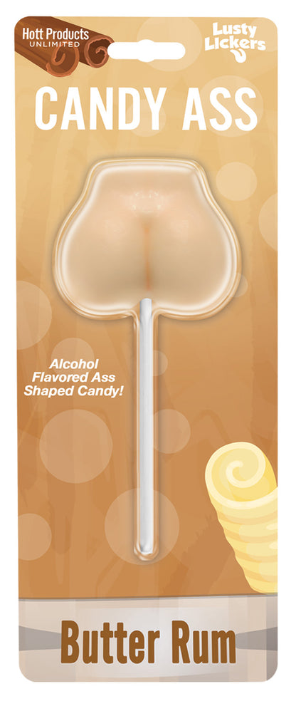 Lusty Lickers Candy Ass Butter Rum Pop – Ass Shaped Lollipop – Beige