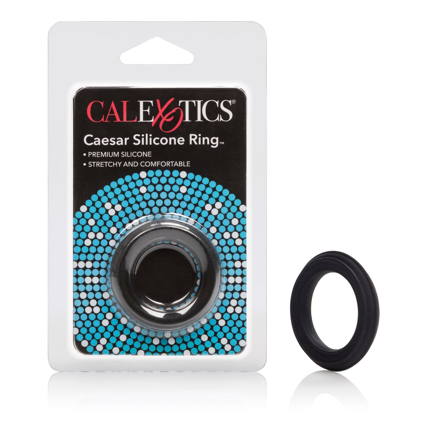 CalExotics Caesar Silicone Ring – Erection Enhancer – Black