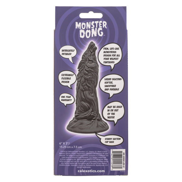 CalExotics Monster Dong The Werewolf - Black - Liquid Silicone Dong with Suction Cup