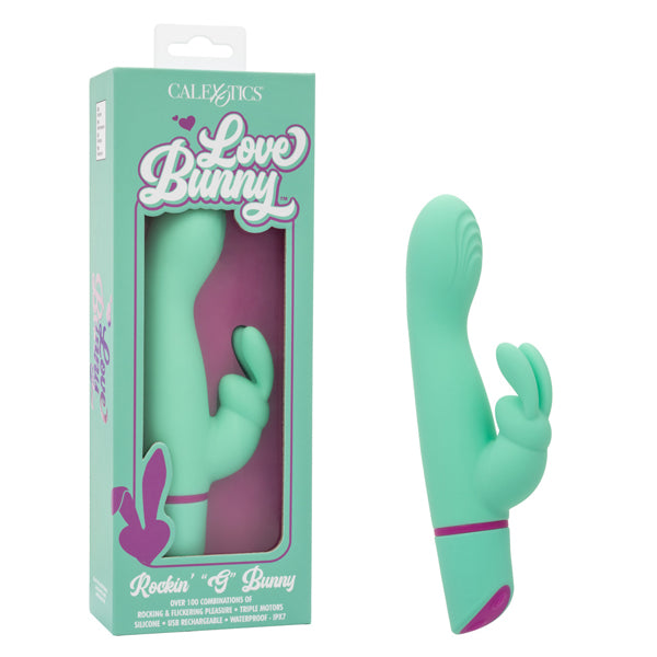CalExotics Love Bunny Rockin G Bunny - Green - Multi-Function Rabbit Vibrator