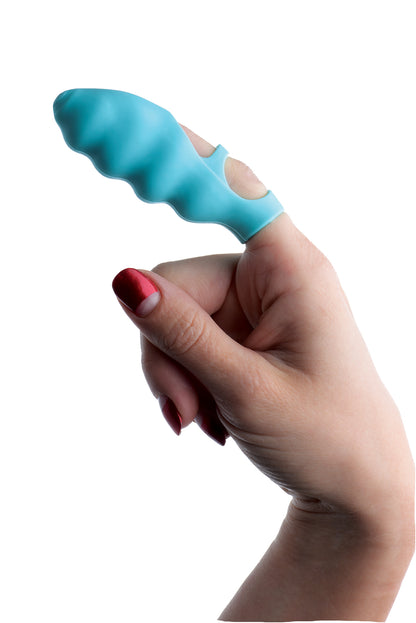 Ripples Finger Bang-Her Vibe – Teal – Vibrating Finger Accessory