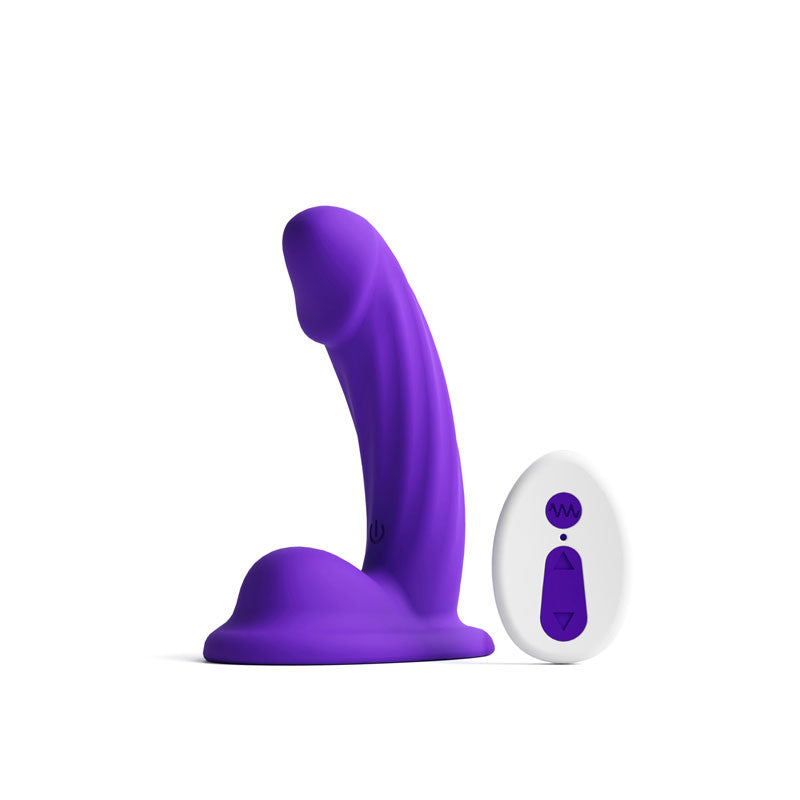 Colours Curve Vibrating Dildo - 5" G-Spot with Wireless Remote - Purple