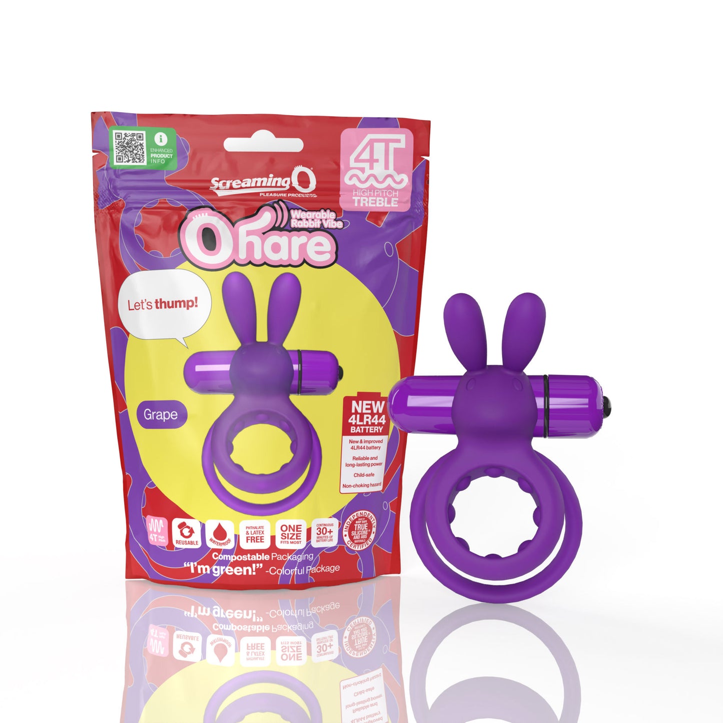 Screaming O Ohare Wearable Rabbit Vibe – Grape – 5 Speeds and 1 Pulse Pattern