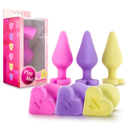 Blush Naughty Candy Hearts - Assorted Colors Anal Toys - 9 Pieces