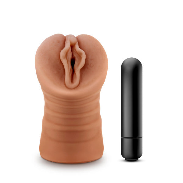 Blush M for Men Sofia Mocha Vibrating Stroker – Beige