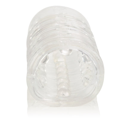 CalExotics Reversible Sleeve with Ridges and Pleasure Nodules - Clear