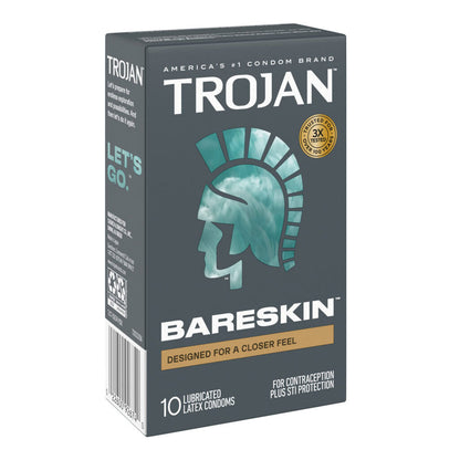 Trojan Sensitivity Bareskin Lubricated Condoms - 10 Pack - 40% Thinner