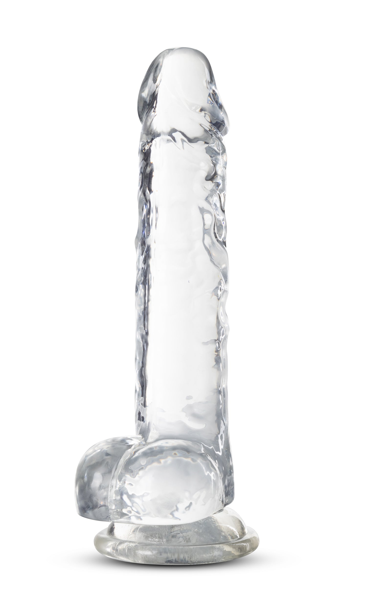 Blush Naturally Yours 7 Inch Crystalline Dildo - Clear - Life-like Design with Suction Cup Base