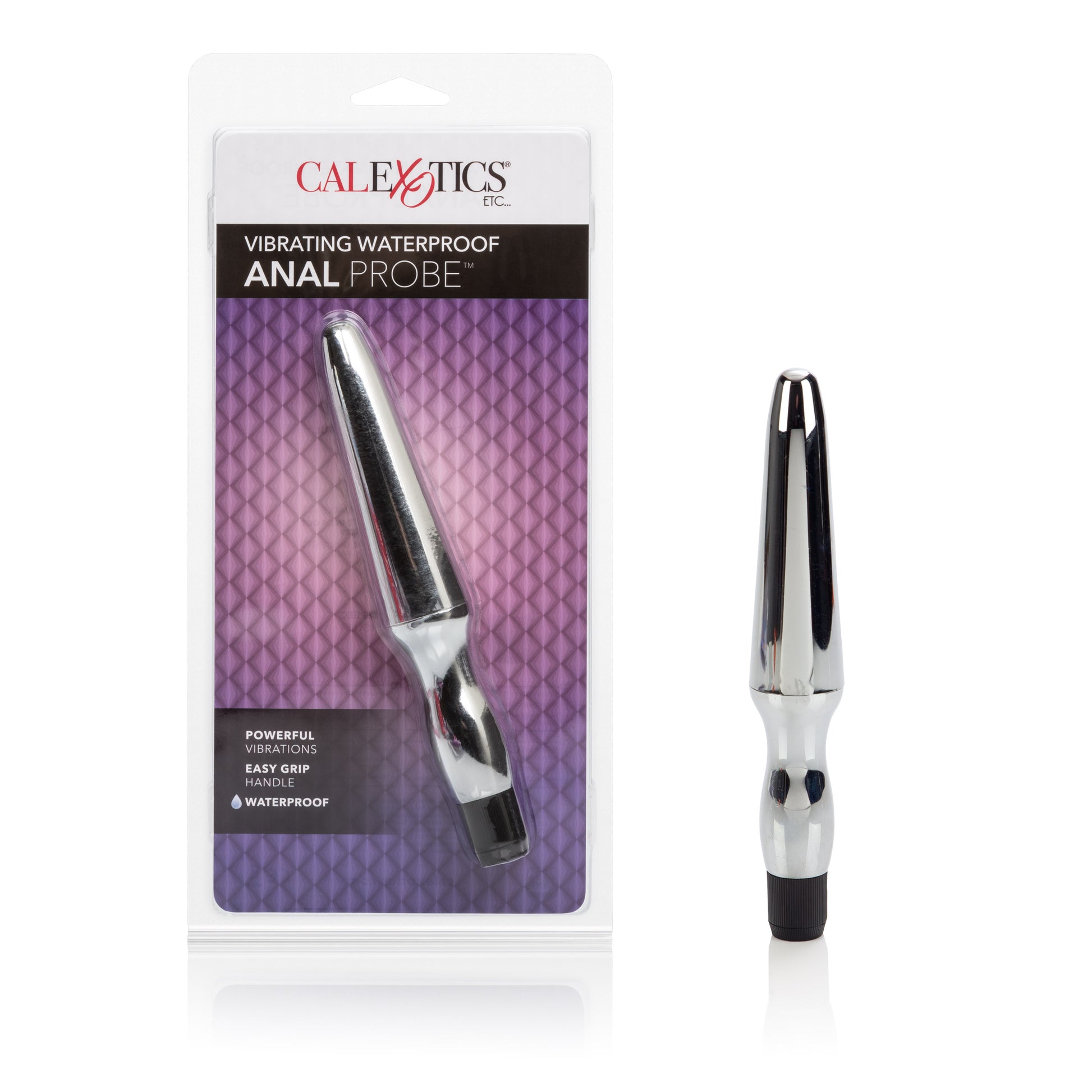 Fujikos Waterproof Anal Probe - Multi-Speed Vibrating Silver Probe