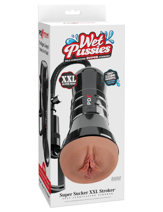 Pipedream Super Sucker XXL Stroker - Brown - Realistic Suction Control