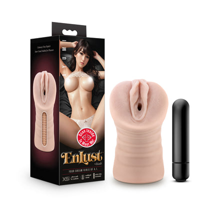 Enlust Ayumi Vibrating Stroker - Beige - Realistic Design