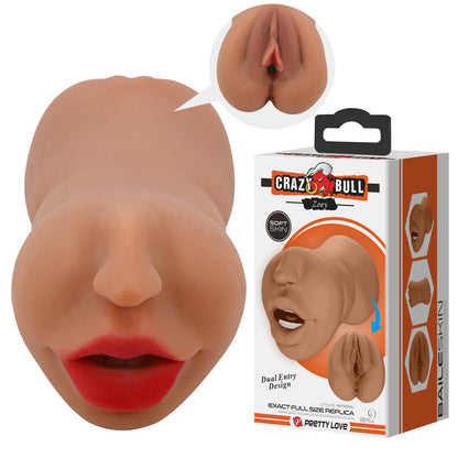 Pretty Love Zoey Mouth Masturbator Sleeve - Realistic Design - Brown