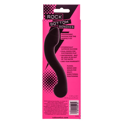 Rock Bottom Bendies Ecsta-Flex Probe – Black – Dual-Ended Waterproof Silicone Probe