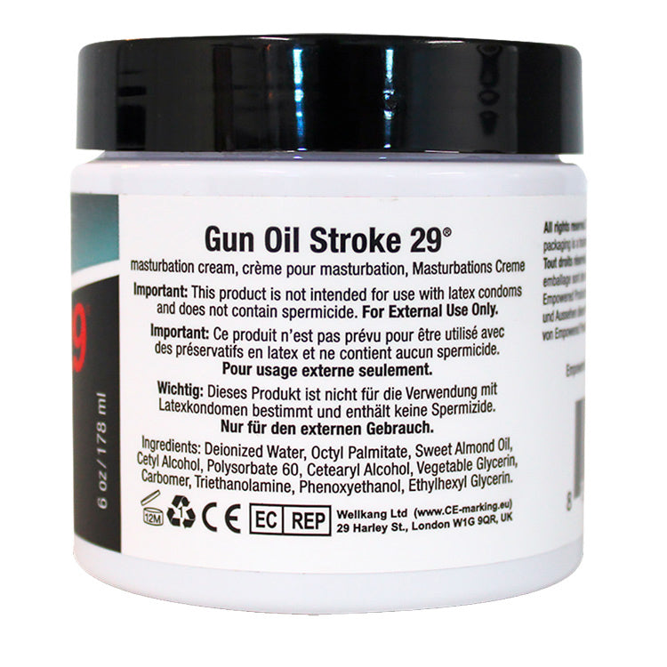 Gun Oil Stroke 29 Masturbation Cream – 6 Oz Jar