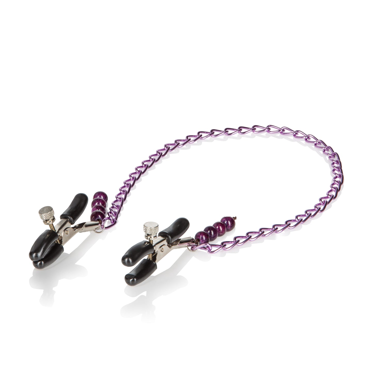 CalExotics Purple Chain Nipple Clamps – Adjustable and Comfortable