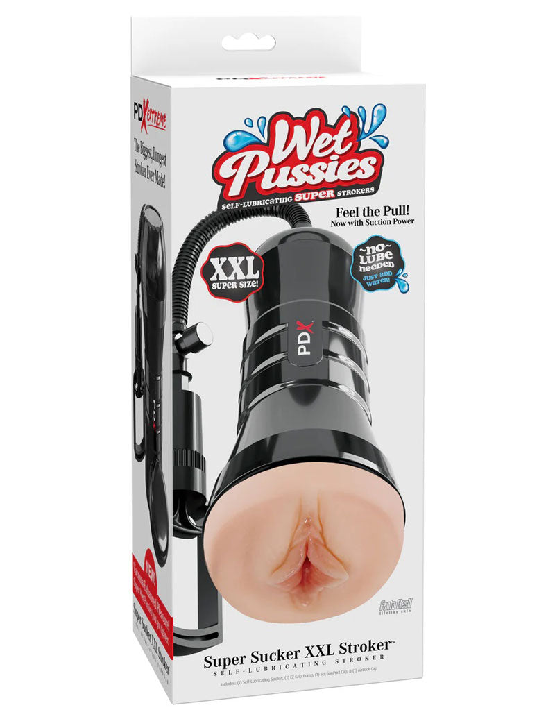 Pipedream Super Sucker XXL Stroker – Beige – Realistic Suction