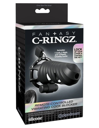 Pipedream Remote-Controlled Vibrating Cock Blocker - Black