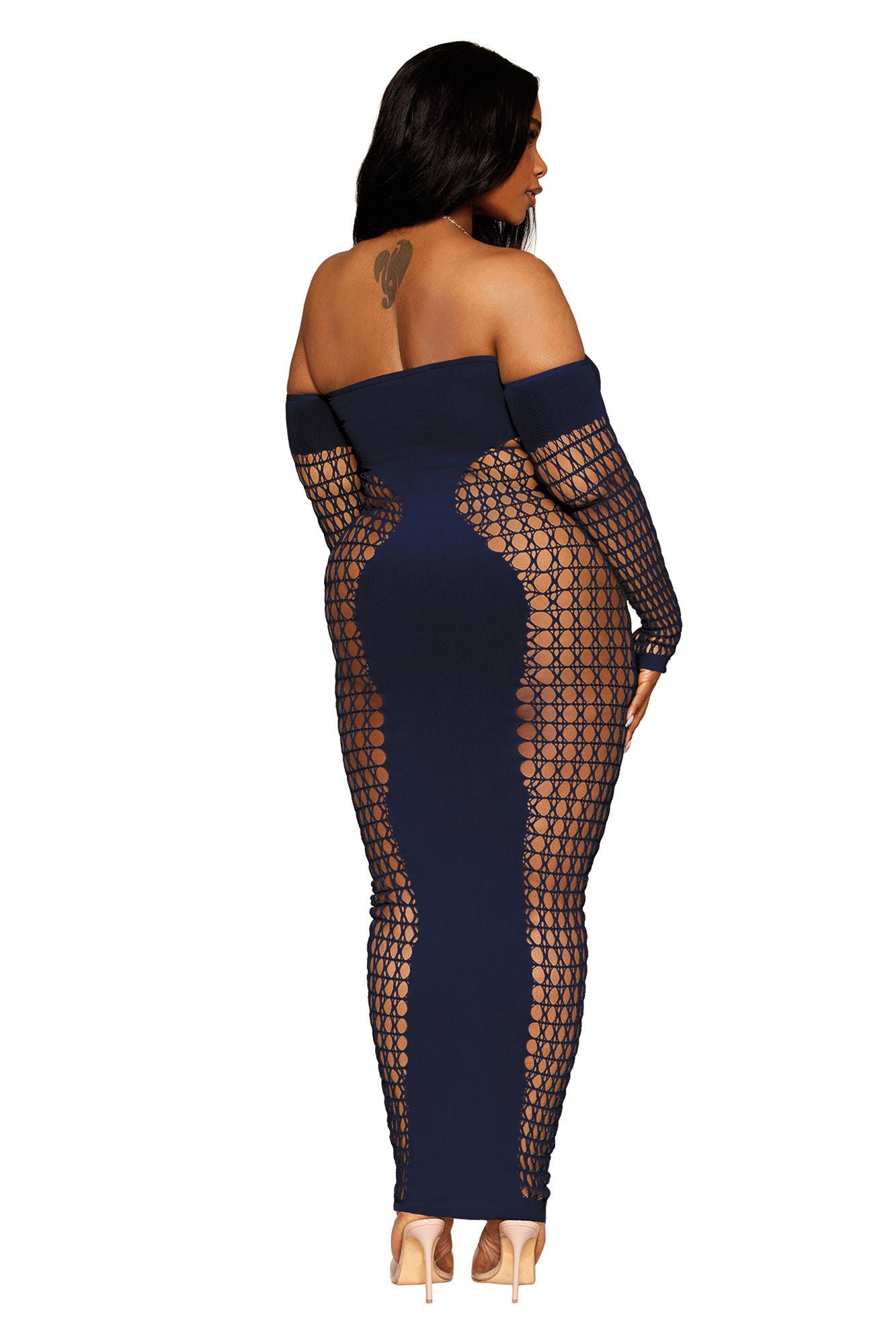Dreamgirl Bodystocking Gown - Seamless Design - Queen Size - Blue