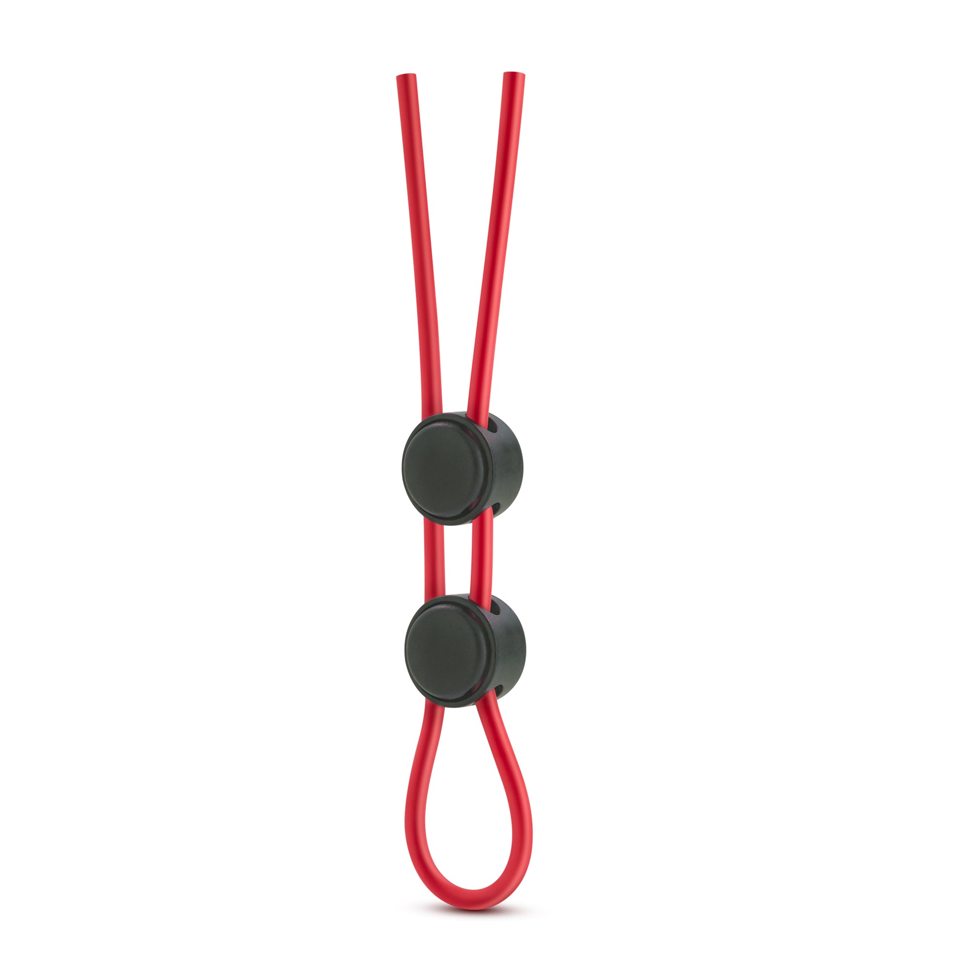 Blush Stay Hard Silicone Double Loop Cock Ring - Red