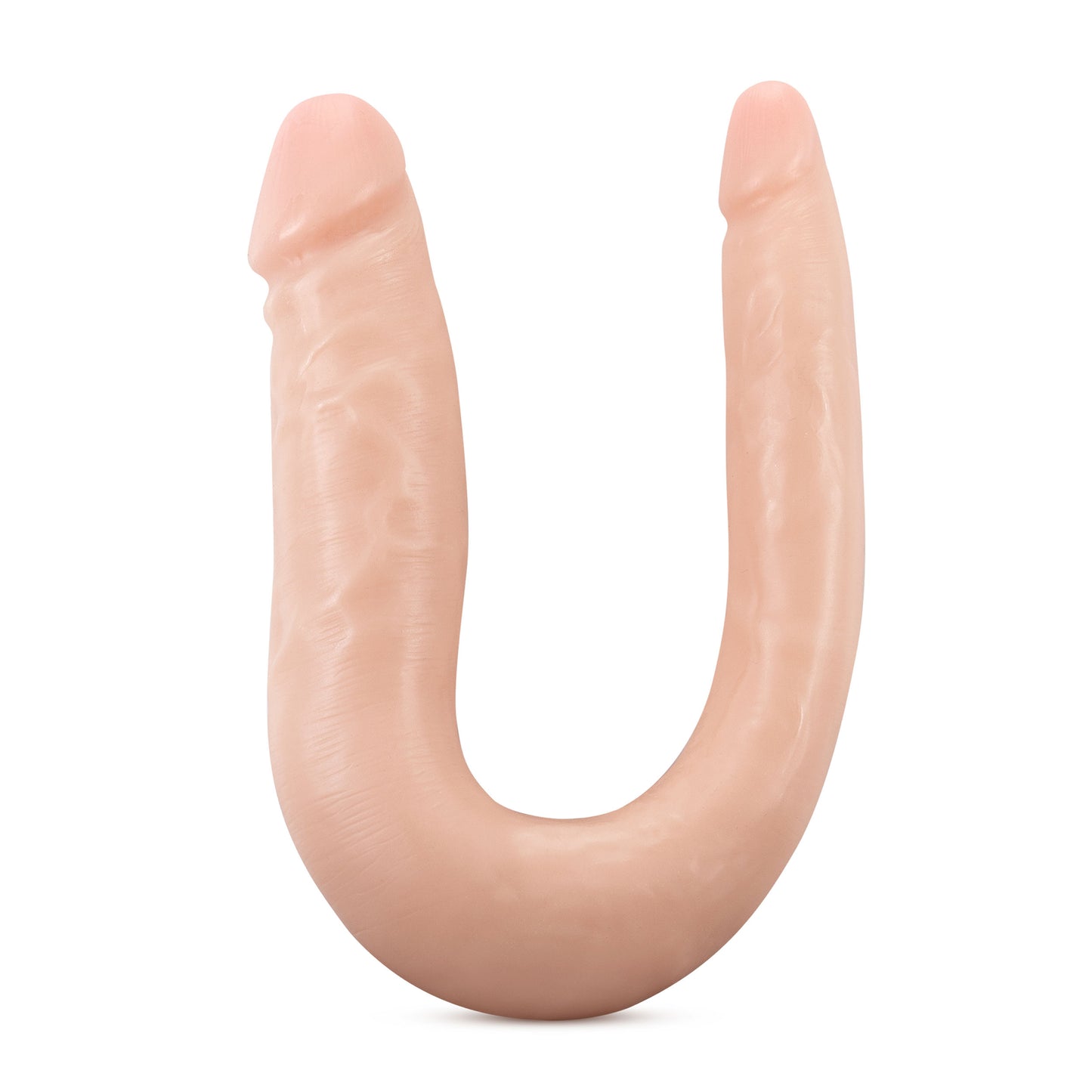 Dr. Skin Silicone Mini Double Dong - 12 Inch U-Shaped Toy - Vanilla