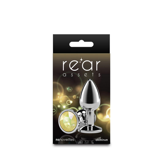 NS Novelties Rear Assets Silver Medium Anal Toy – Yellow