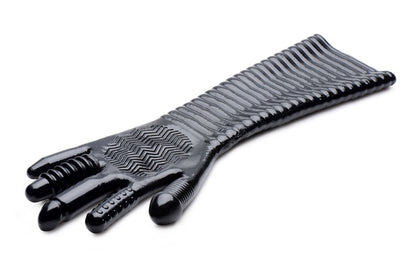 XR Brands Pleasure Fister Textured Fisting Glove – Black