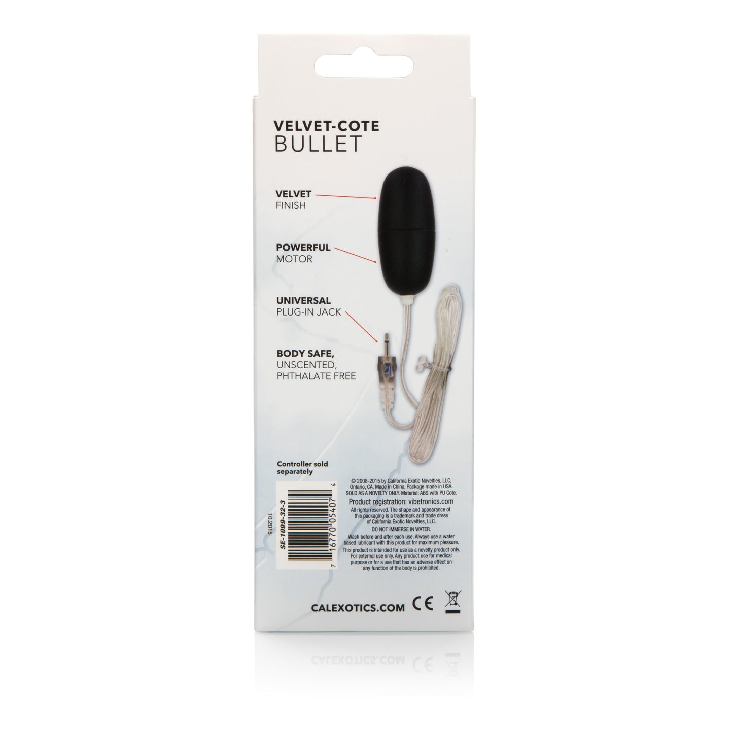 CalExotics Sterling Collection Velvet-Cote Bullet - Black