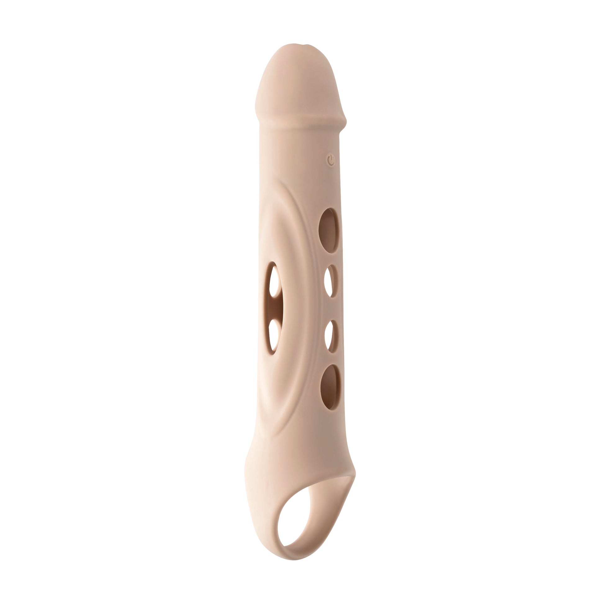 Evolved Novelties Big Boy Extender - Remote-Controlled Vibrating Penis Extender - Beige